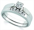 Platinum Cathedral Style Engagement Ring with Matching Band Ref 889953