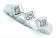 Platinum 3-Stone Anniversary Band | 1-3.2x3.2, 2-2.5x2.5, 6.0 Width, 3.67DWT10 | SKU: P-120807