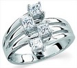 Platinum Diamond Right Hand Ring .75 CTW Ref 300982