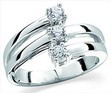 Platinum 3 Stone Diamond Fashion Ring .36 CTW Ref 351428