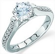 Platinum Cathedral Engagement Ring 1.25 Carat Ref 882977