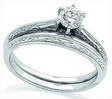 Platinum Cathedral Diamond Engagement Ring .33 Carat Ref 166273