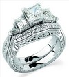 Platinum Princess Diamond Engagement Ring 1.85 CTW Ref 378243
