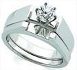 Platinum Cathedral Engagement Ring .5 Carat Ref 647404