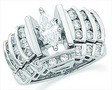 Platinum Diamond Wedding Set 1 CTW Ref 794195