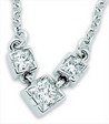 Platinum 3-Stone Diamond Necklace | 3/4 carat TW | SKU: P-62359