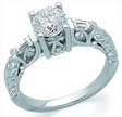 Platinum Diamond Engagement Ring with Scrollwork Design .33 CTW Ref 519279
