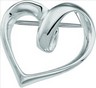 SS 21.75 x 20 mm Heart Brooch
