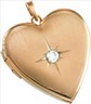 14KY .01 carat 22 x 20 mm Diamond Heart Locket | SKU: MF-22785