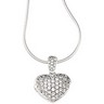 SS Cubic Zirconia Heart Locket Necklace Ref 843638