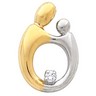 Mother and Child Hollow Back Diamond Pendant 20.25 x 14mm Ref 145339