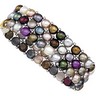 SS Dyed Multi Freshwater Pearl 3 Row Stretch Bracelet Ref 476507