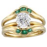 14KY 2.5mm Genuine Emerald Ring Guard Ref 153895