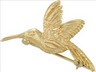 14KY 27 x 25 mm Hummingbird Brooch