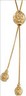 14KY 1 mm Box Chain Lariat with Diamond-Cut Beads | 28 inch | SKU: MF-CH458