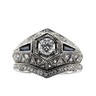 .33 CTW Diamond and Sapphire Engagement Ring with .13 CTW Band Ref 417030