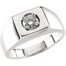 Created Moissanite Gents Ring 5mm .5 Carat Ref 154714