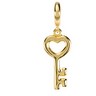 Gold Fashion Tiny Key Charm Ref 332546