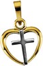 Children's Cross & Heart Pendant with Chain | SKU: 19579