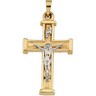 Two Tone Hollow Crucifix Pendant 25 x 18mm Ref 814498