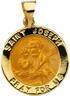 Hollow Round St. Joseph Medal | 18.25 mm | SKU: R41611
