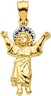 Two Tone Divino Nino (Infant Jesus) Pendant | 21.75 x 15.75 mm