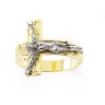 Two Tone Gents Crucifix Ring Ref 886549