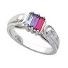 Birthstone Mothers Ring May hold 2 to 6 baguette 5 x 2mm gemstones Ref 296207