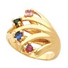 Birthstone Mothers Ring May hold 2 to 6 round 2.5mm gemstones Ref 520647