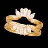 Platinum Marquise & Baguette Diamond Ring Guard SKU 10946