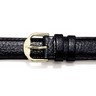 Black Textured Calf Watch Strap for Men Ref 971309