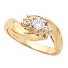 Trio Diamond Engagement Ring .2 Carat Ref 858455