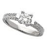 Diamond Hand Engraved Engagement Ring 1 Carat Ref 574193