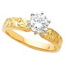 Diamond Hand Engraved Engagement Ring .75 Carat Ref 894498