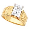 Diamond Hand Engraved Engagement Ring 1 Carat Ref 488254