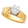 Diamond Hand Engraved Engagement Ring 1 Carat Ref 961788