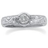 Diamond Hand Engraved Engagement Ring .25 Carat Ref 831067
