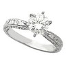 Hand Engraved Engagement Ring 1 Carat Ref 863767