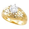 Diamond Hand Engraved Engagement Ring .25 Carat Ref 244831