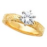 Diamond Hand Engraved Engagement Ring 1 Carat Ref 165516