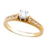Diamond Cathedral Engagement Ring .42 CTW Ref 484568