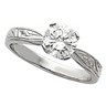 Two Tone Hand Engraved Engagement Ring 1.04 CTW Ref 979641