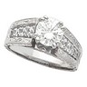Two Tone Hand Engraved Engagement Ring 1.25 CTW Ref 809876