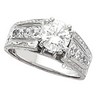 Two Tone Hand Engraved Engagement Ring 1.33 CTW Ref 596428