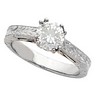 Two Tone Hand Engraved Engagement Ring 1.04 CTW Ref 431058