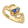 Birthstone Mothers Ring May hold up to 7 round 2.7mm gemstones Ref 294741
