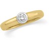 Two Tone Round Brilliant Diamond Solitaire Engagement Ring .5 Carat Ref 472812