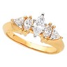Marquise Diamond Engagement Ring with Triangle Accents 1.05 CTW Ref 933130