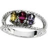 Birthstone Mothers Ring May hold up to 6 oval 5 x 3mm gemstones Ref 914199