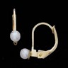 Cultured Pearl Lever Back Earrings 3mm Pearls Ref 585363